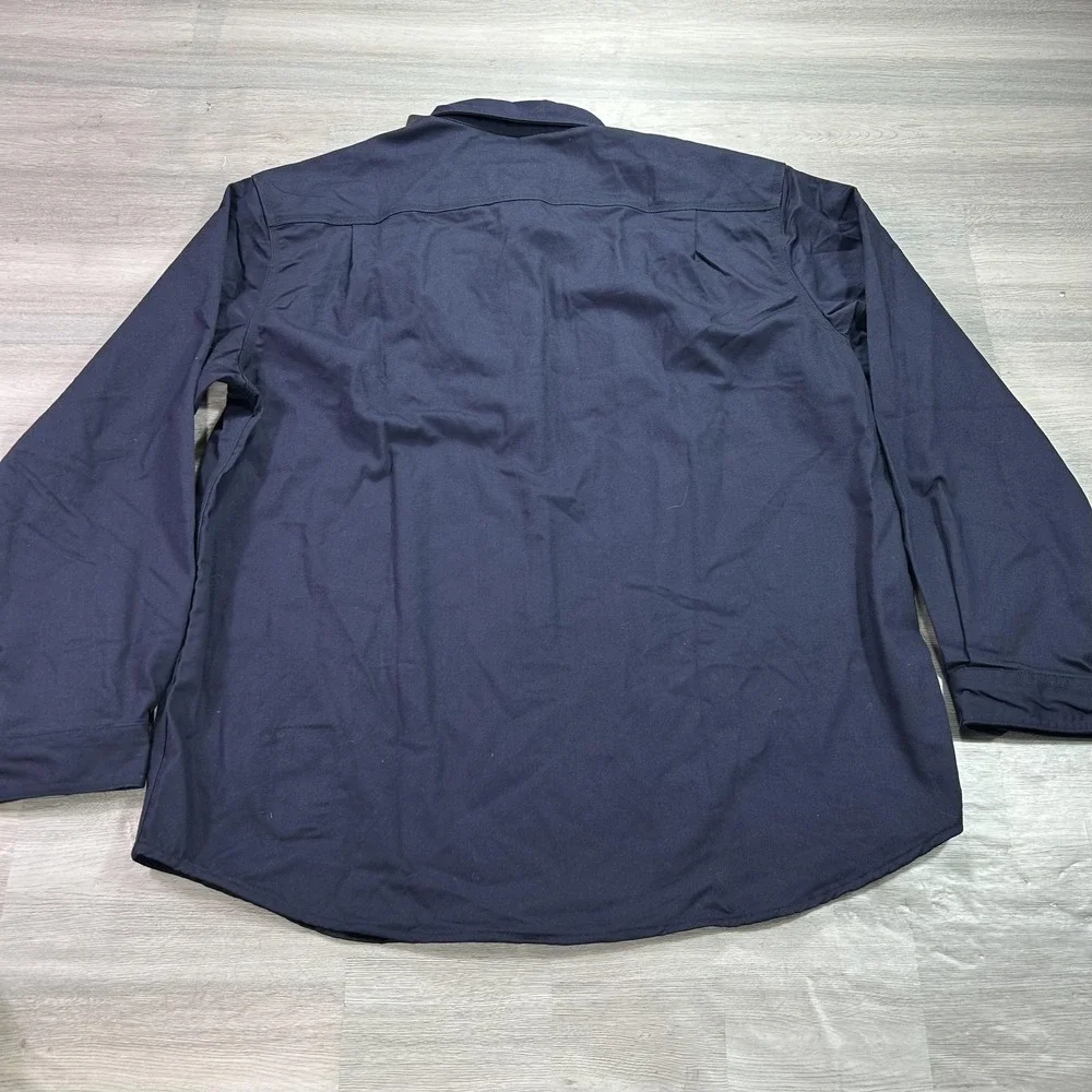 NEW Carhartt Shirt Mens XL Blue Flame Resistant FRS160 Button‎ Up Workwear